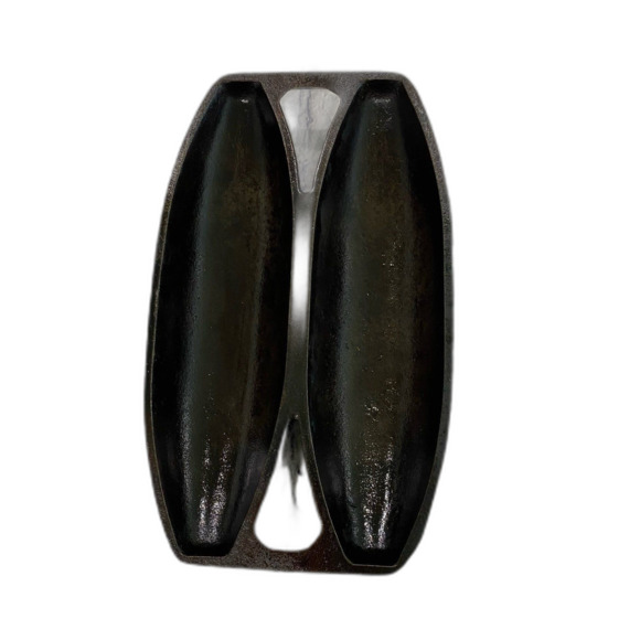 Cast Iron Double Loaf Pan No Maker Marks Seasoned and ready to use - Picture 2 of 8